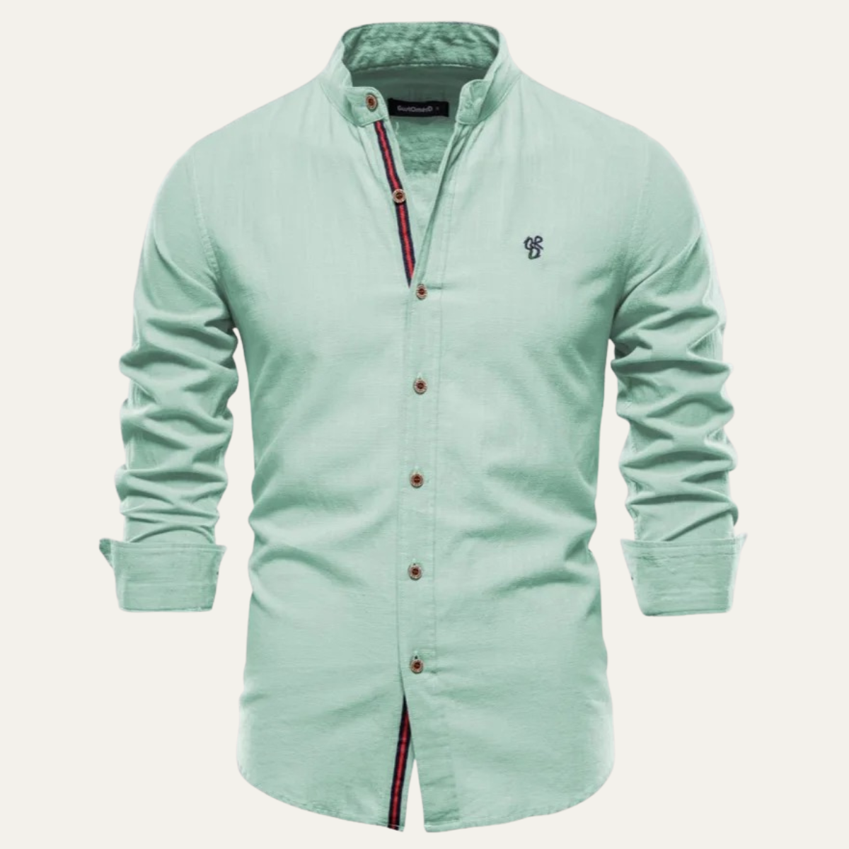 Men's Slim Fit Stand Collar Business Shirt