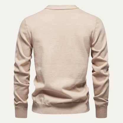Men's Textured Knit V Neck Cardigan