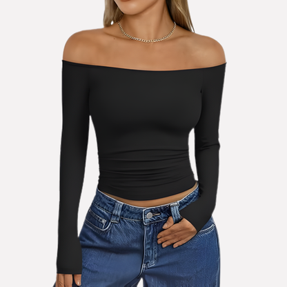 Women's Off The Shoulder Long Sleeve Blouse