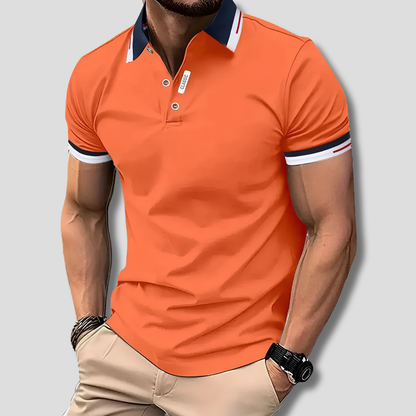 Men's Polo Shirt Cotton Classic Fit White - VibreMode