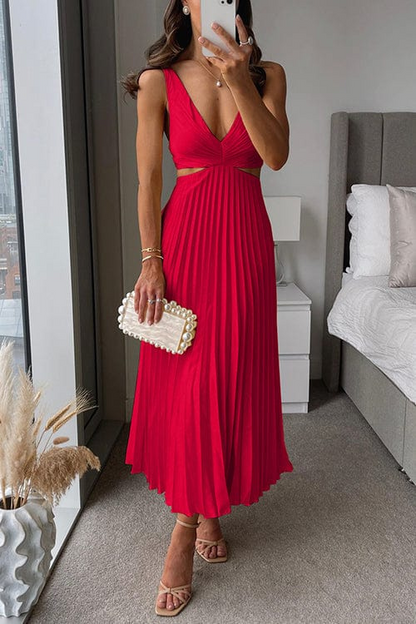 Chic Ruffle Knee Length Dress
