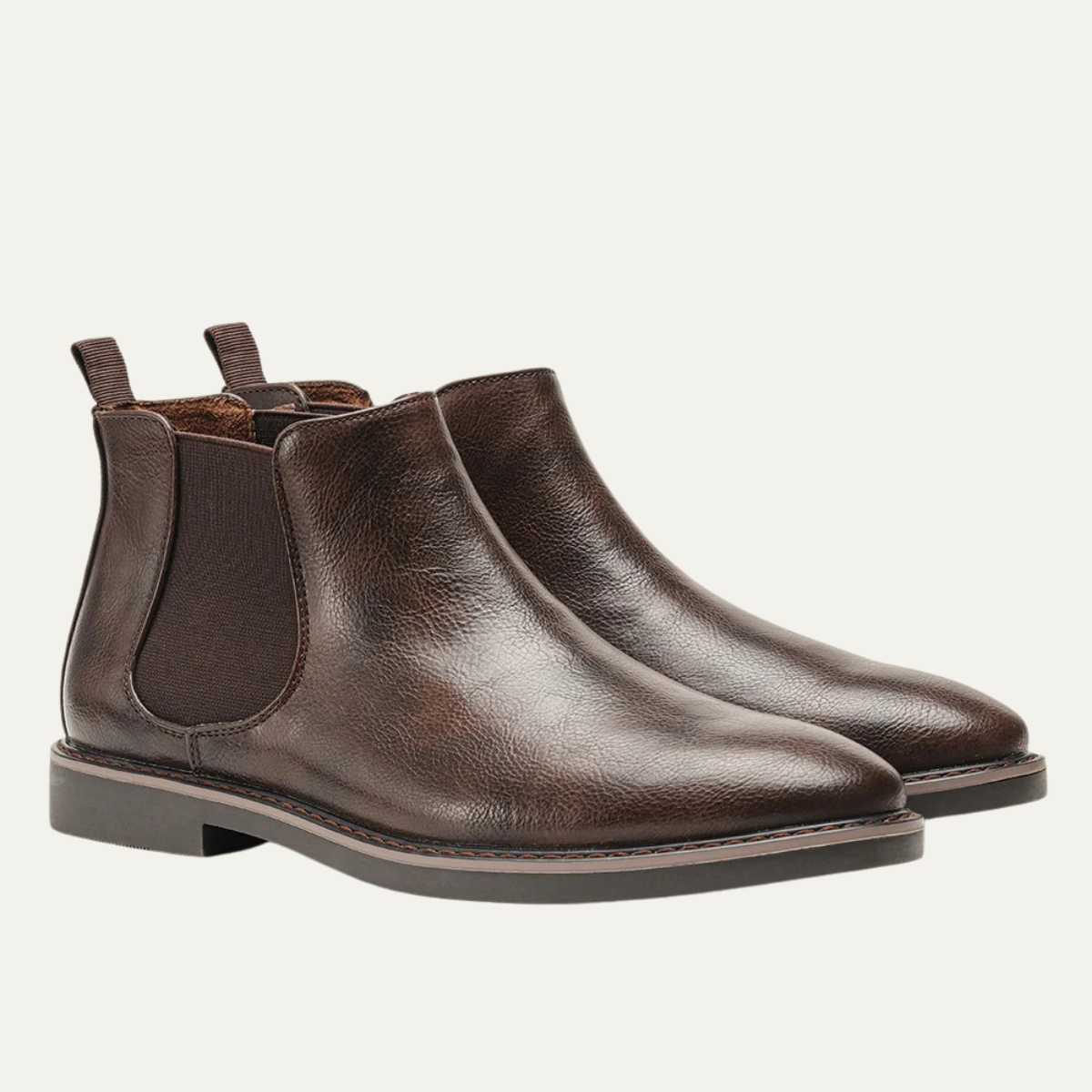 Mantova Men's Leather Chelsea Boots Ankle Black