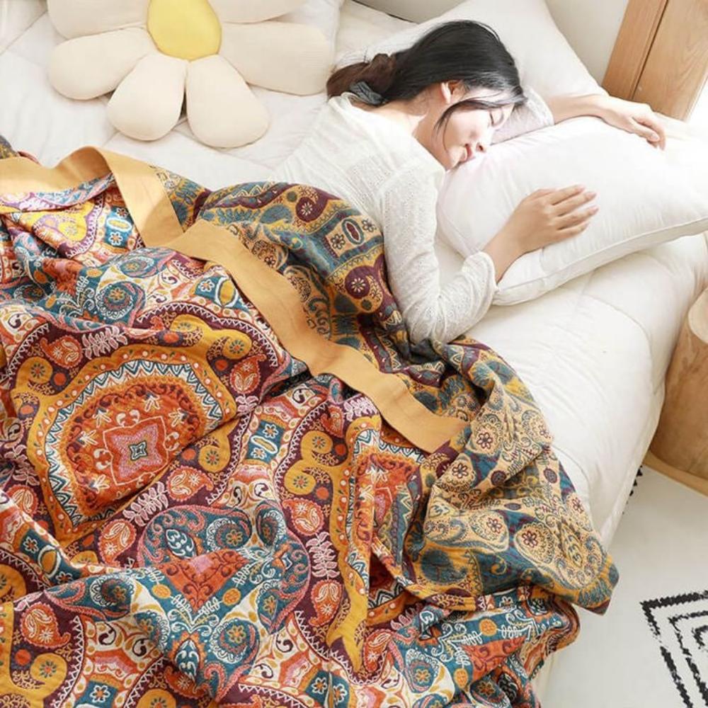 Boho Reversible Throw Blanket