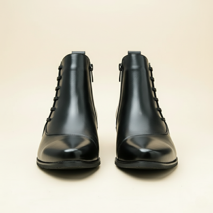 Men's Leather Chelsea Boots Polished Black