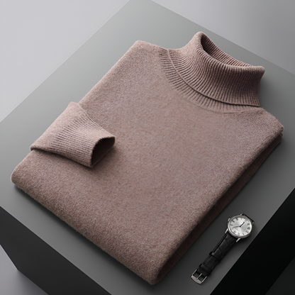 Men's Fine Wool Turtleneck Sweater