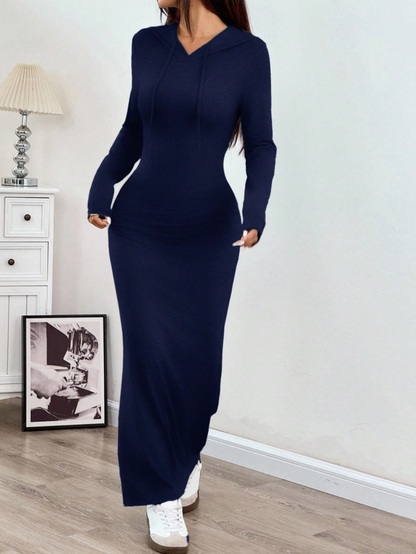 Fitted Long Sleeve Party Dress