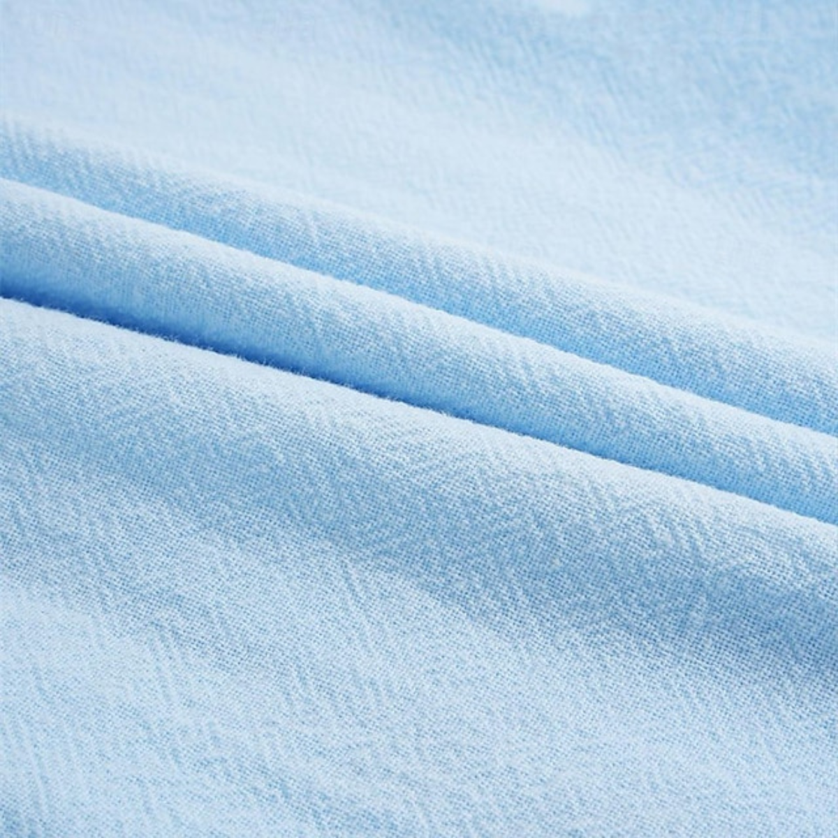 Men's Linen Button Up Shirt Casual Light Blue