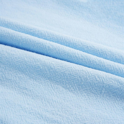 Men's Linen Button Up Shirt Casual Light Blue