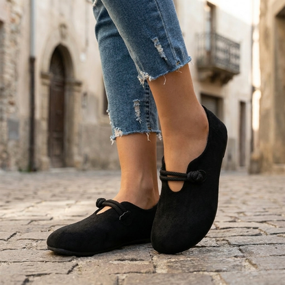 Women’s Suede Mary Jane Flats Slip-On Casual Comfort Shoes