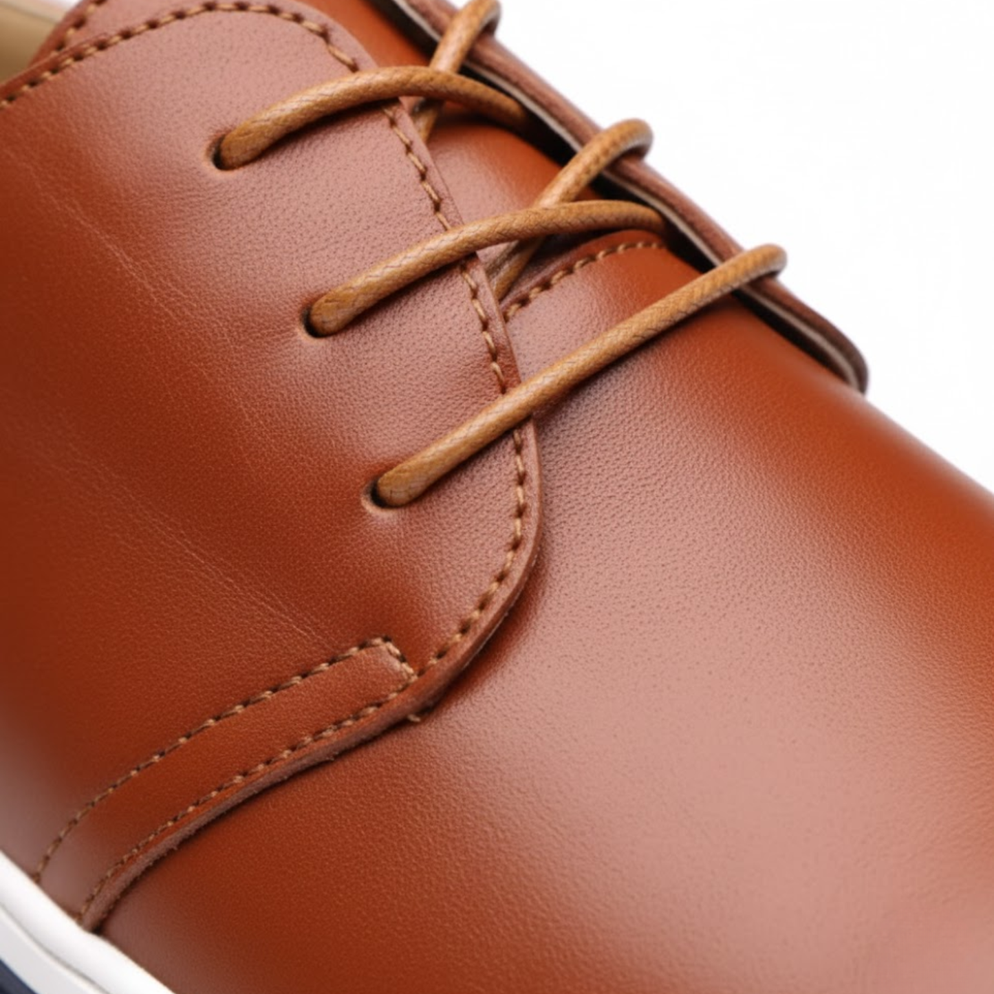 Comfortable Mens Leather Mesh Flat Shoes