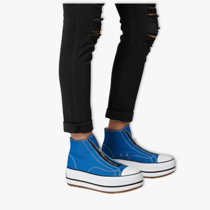 Trendy High-Top Chunky Sole Sneakers for Women