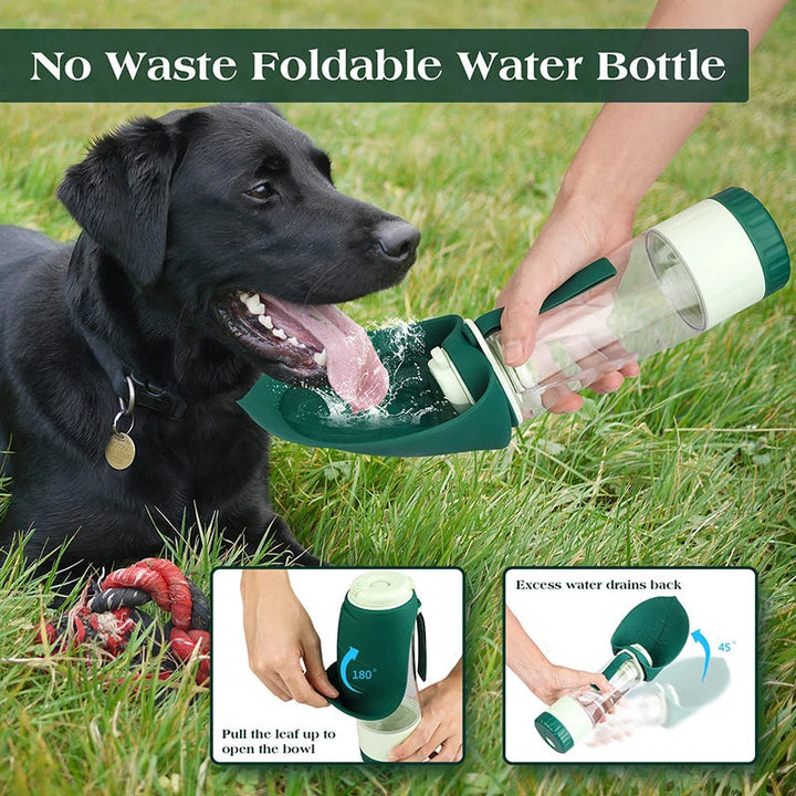 Portable Dog Water Food Bottle 2-In-1 Design