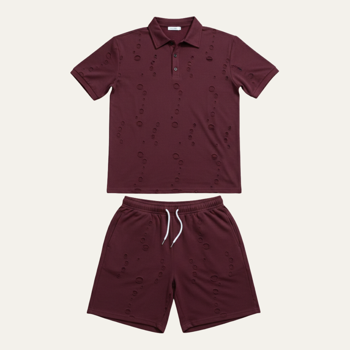 Men's Lightweight Beachwear Shirt And Shorts Set