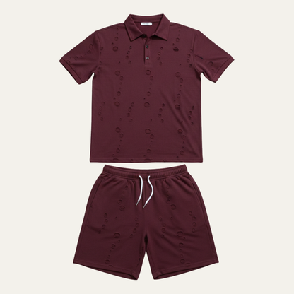 Men's Lightweight Beachwear Shirt And Shorts Set