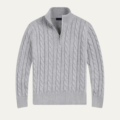 Men's Merino Wool Half Zip Sweater