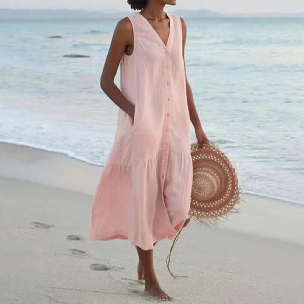 Women's V-Neck Dress Elegant Everyday Wear