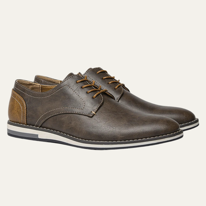 Hartwell Men's Leather Oxford Sneakers Two Tone Casual