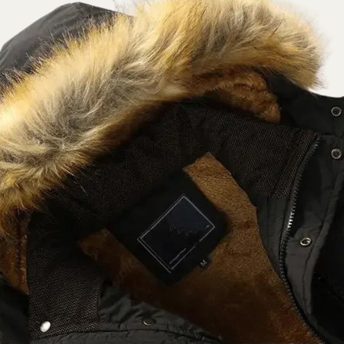 Men's Hooded Parka Jacket Fur Collar