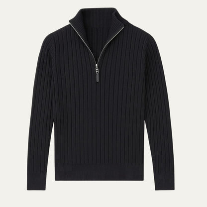 Men's Quarter Zip Sweater Old Money