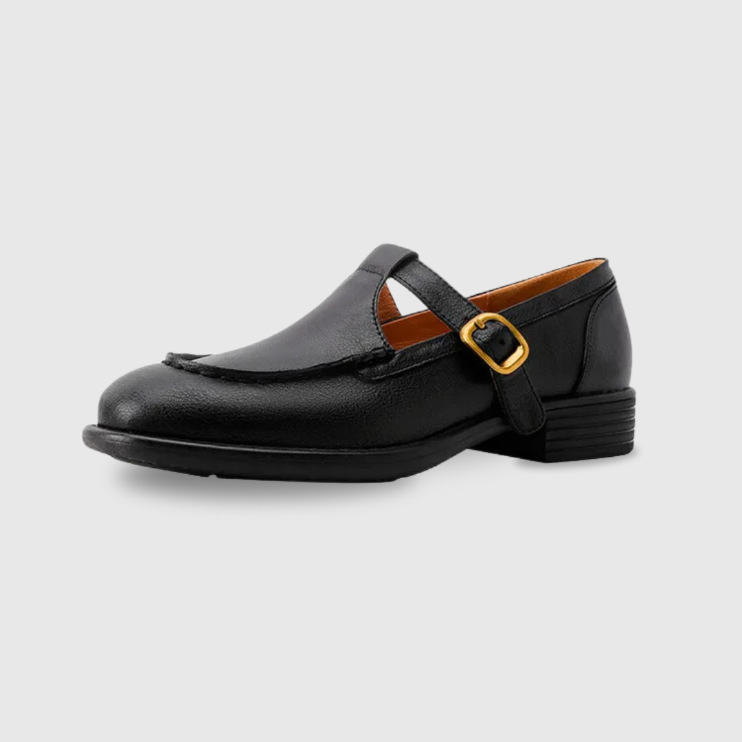Women's Mary Jane Shoes Low Heel Round Toe Black