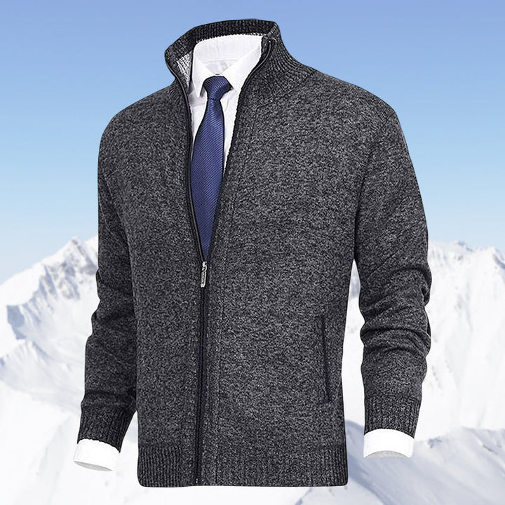 Knitted Cardigan Zip Up With Pockets
