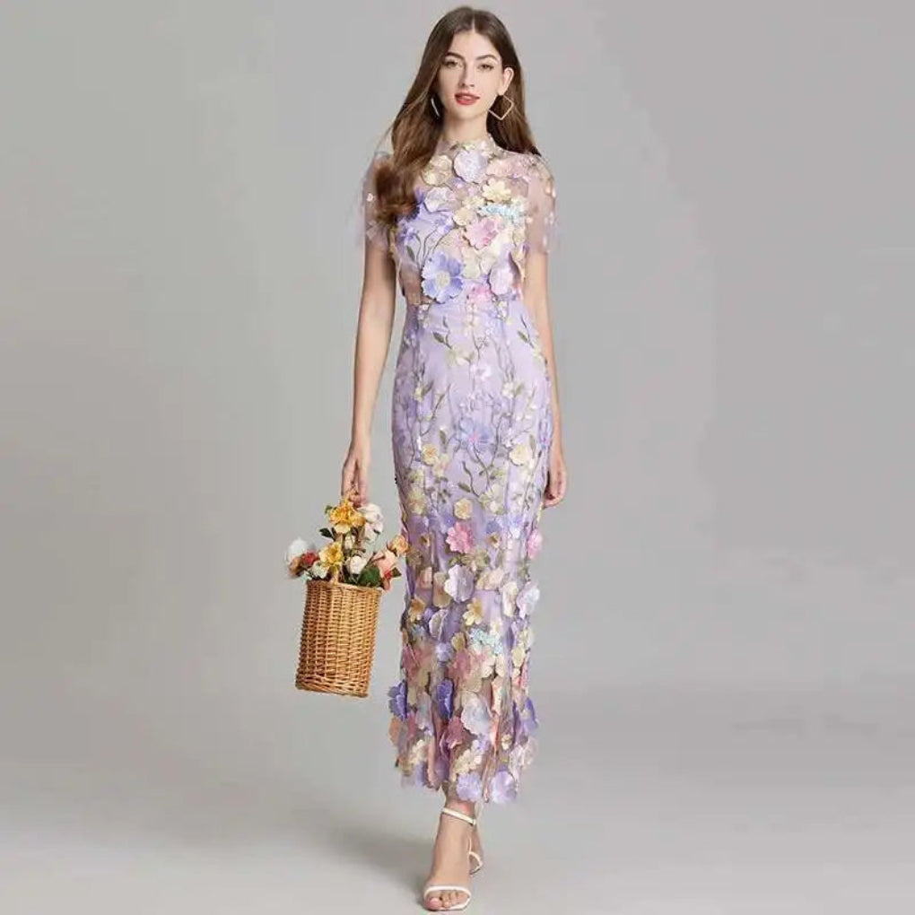 Women's Lace Prom Dress Embroidered