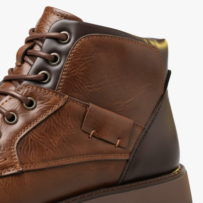Rugged Men's High Top Leather Boots Outdoor Work Boots