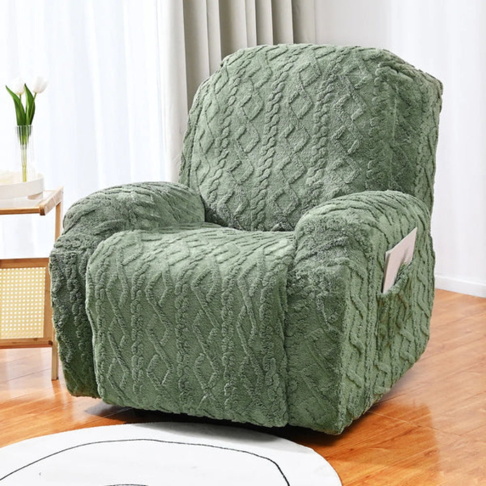 Plush Recliner Sofa Cover Soft Non-Slip Winter - VibreMode