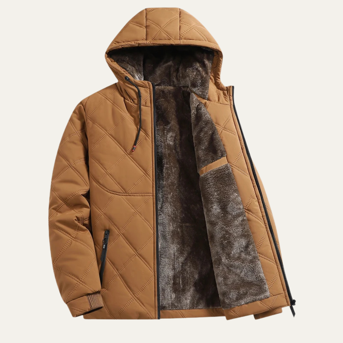 Men's Thick Fleece Lined Winter Hooded Coat