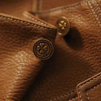 Timeless Brown Leather Biker Jacket