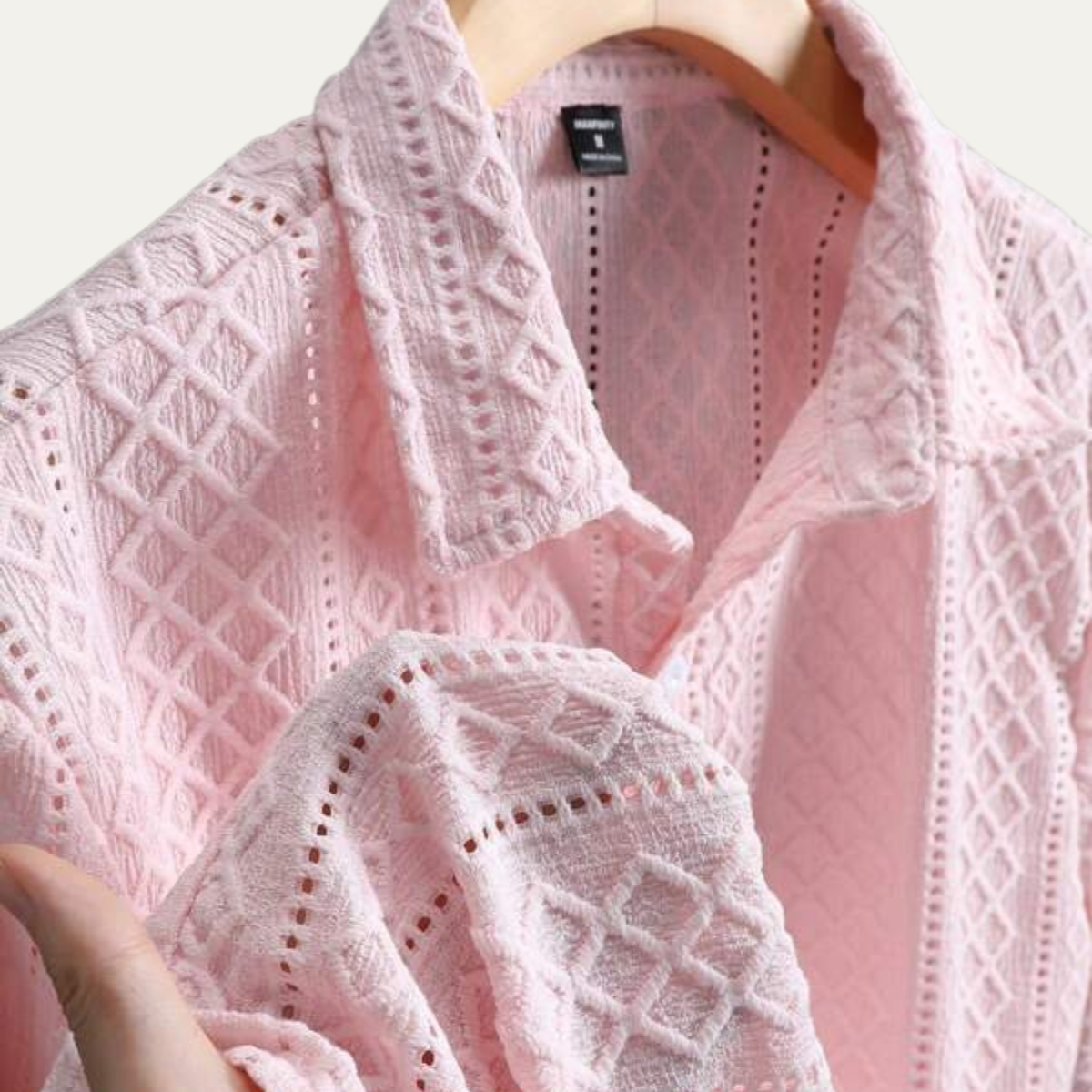 Men's Soft Textured Button Up Shirt