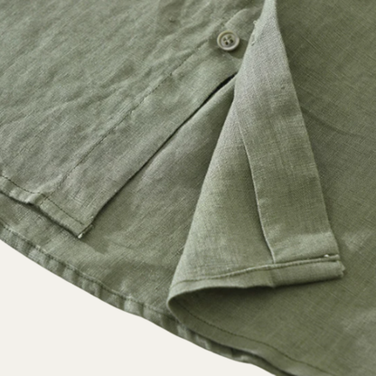 Men's Linen Casual Summer Shirt Green