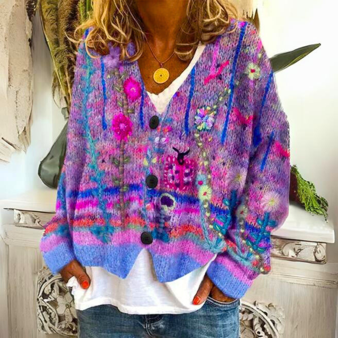 Cozy Ladies Patterned Winter Sweater