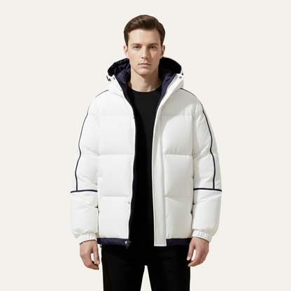 Men's Waterproof Puffer Jacket Hooded Winter Coat