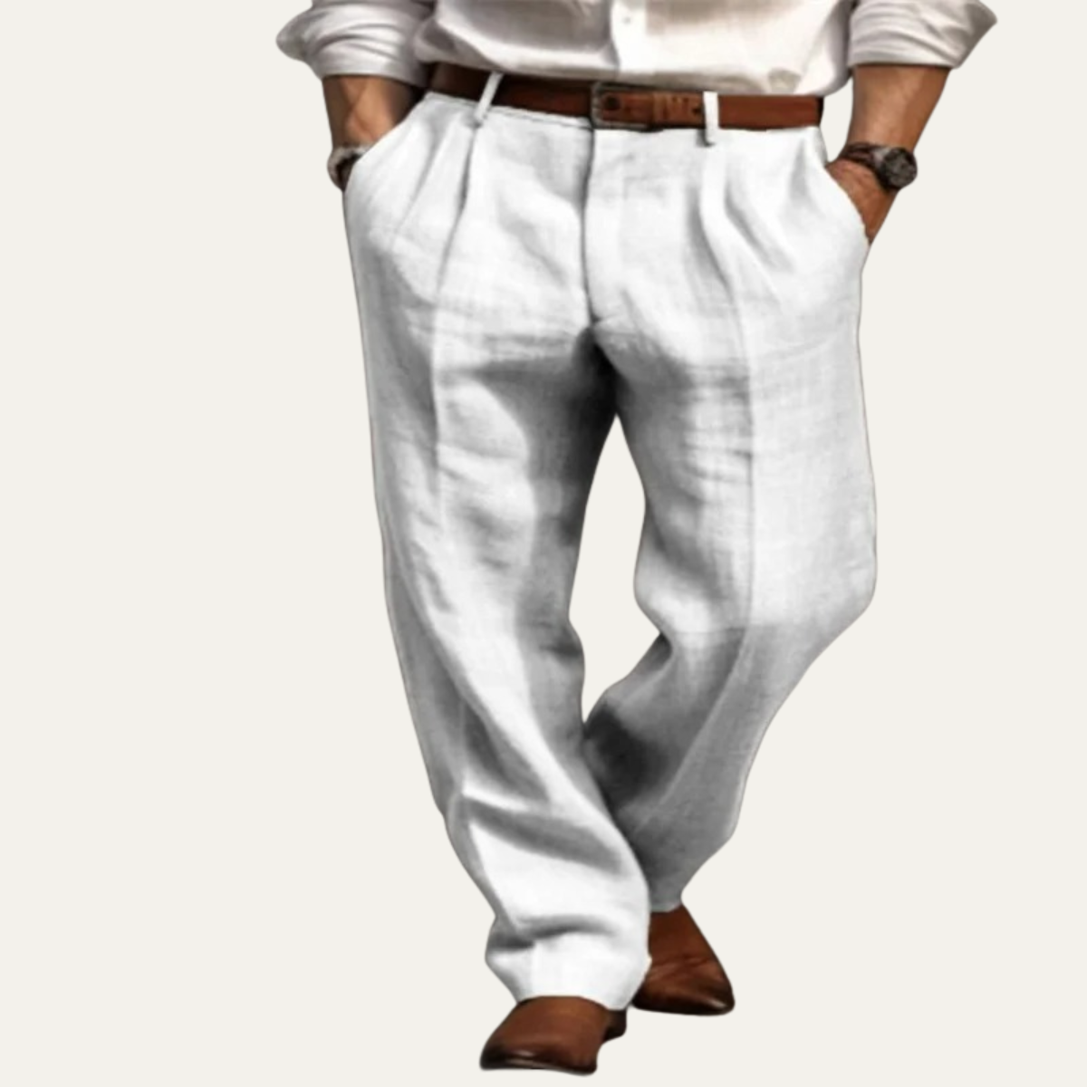 Men's Vintage Pleated Straight Pants