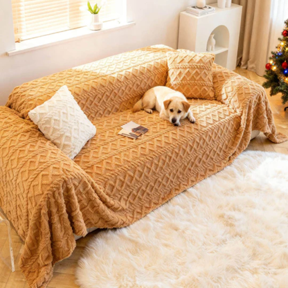 Shaggy Sofa Slipcover Soft Fabric