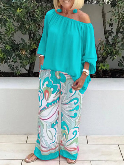 Women's Off-Shoulder Two-Piece Outfit
