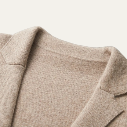 Men's Wool Cardigan Blazer Charcoal Grey