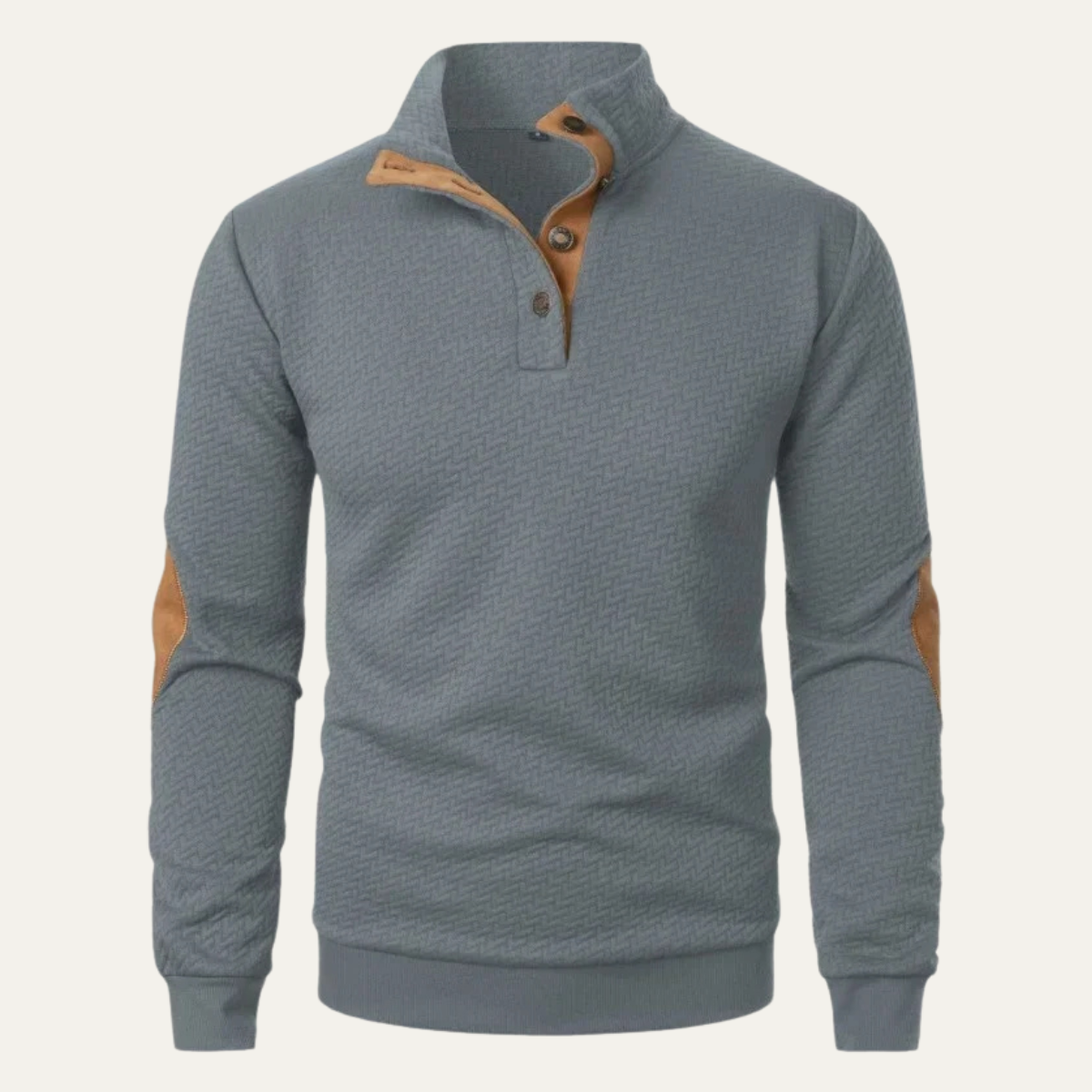 Mens Polo Sweater Button Down Lapel