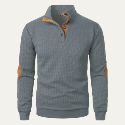 Mens Polo Sweater Button Down Lapel