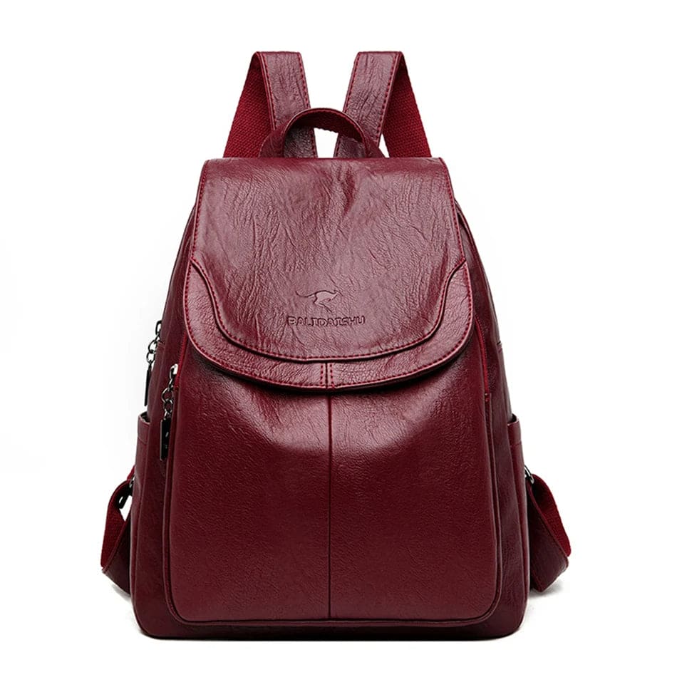 Women's Leather Anti-Theft Backpack