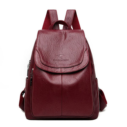 Women's Leather Anti-Theft Backpack