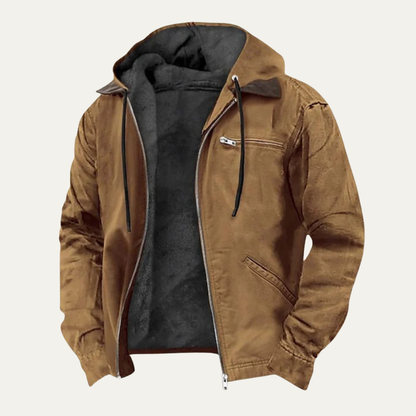 Men's Fleece Lined Hooded Winter Jacket