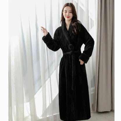 Women's Hooded Bathrobe Plush