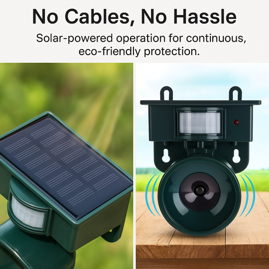Motion Sensor Bird Repeller Ultrasonic Scarer