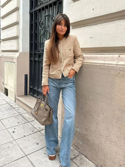 Women's Cropped Tweed Jacket