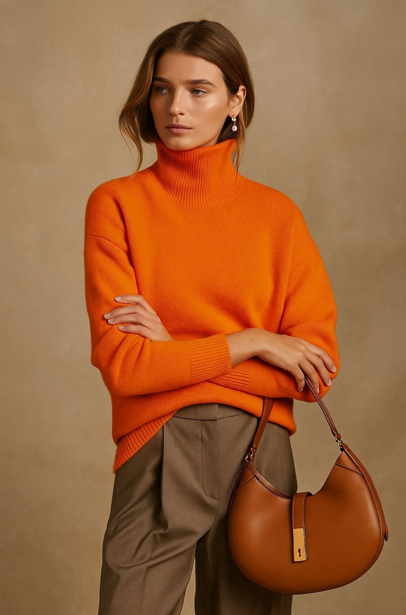 Women's Full-Length Sleeve Ribbed Cuff Sweater