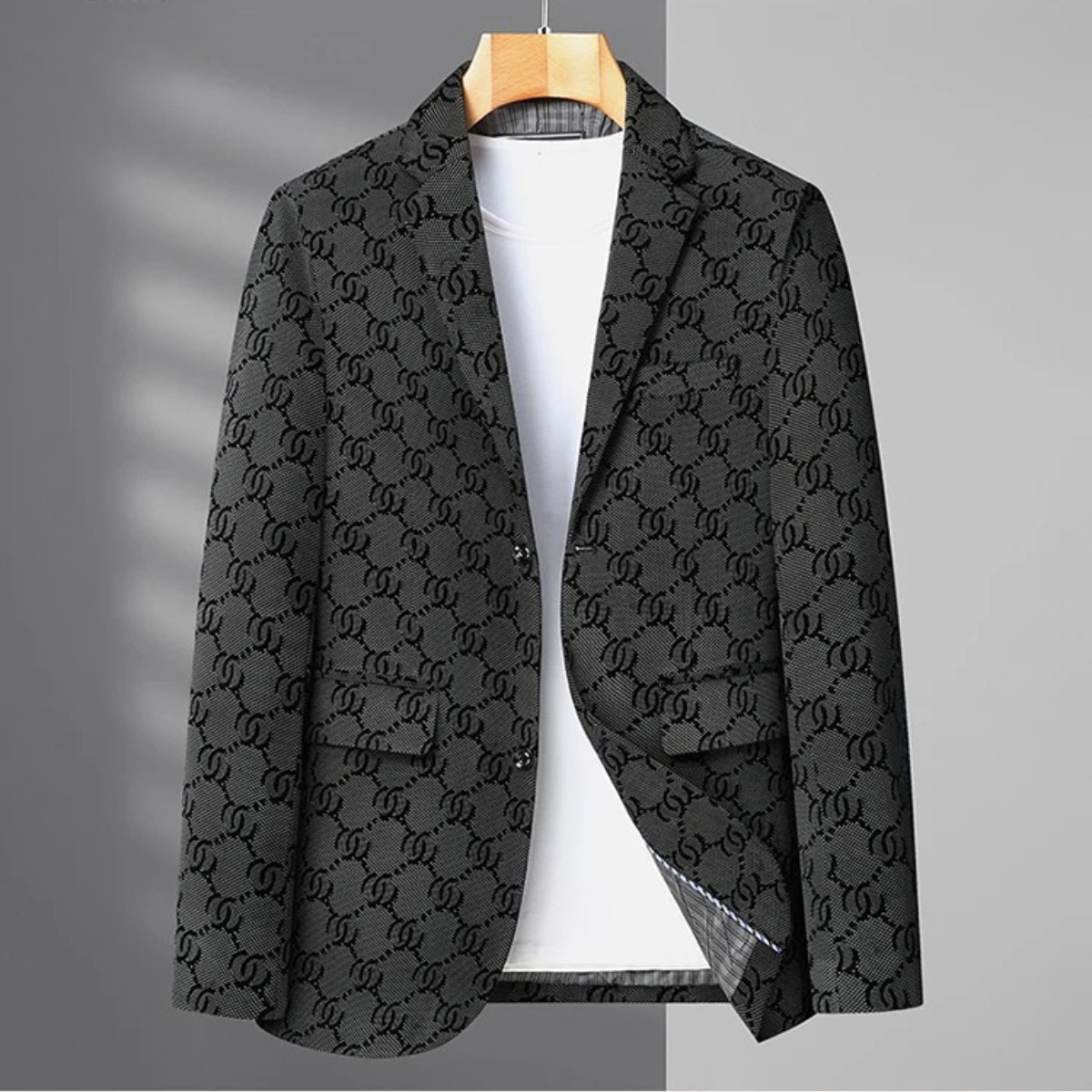 Men's Houndstooth Business Jacket Oversized