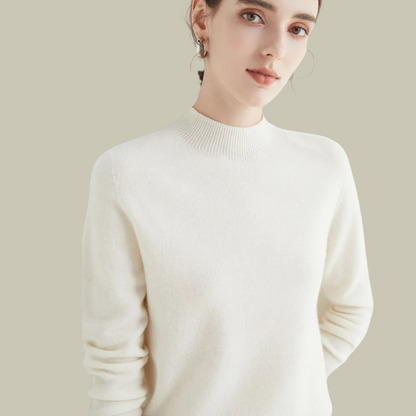 Soft Pink Simple Crew Neck Sweater