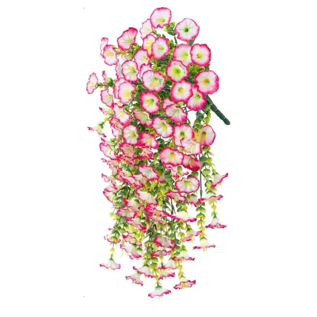 Artificial Morning Glory Flower Hanging Decor UV Resistant